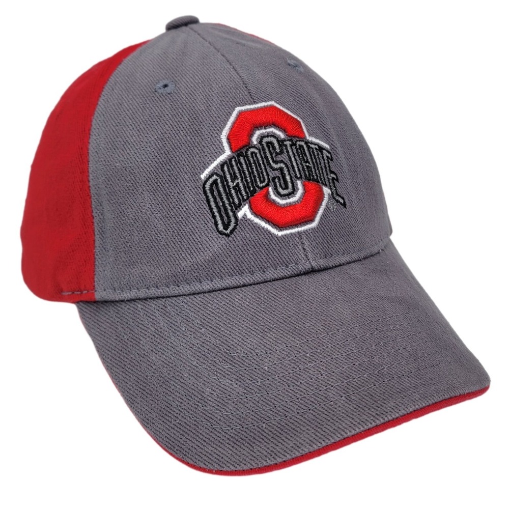 Ohio State Buckeyes Hat Captivating Headgear OSFA Gray Red Embroidered NCAA Cap